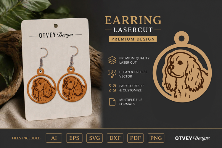 Dog Earring Laser Cut SVG| Cute Jewelry Design
