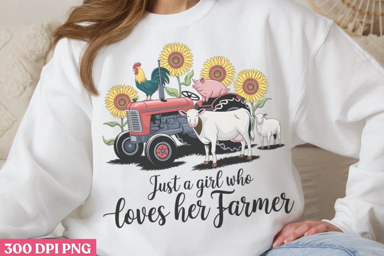 Just A Girl Who Loves PNG, Beauty Farm Sublimation