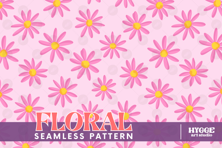 Retro Flowers Seamless Pattern Floral Png Sublimation Daisy