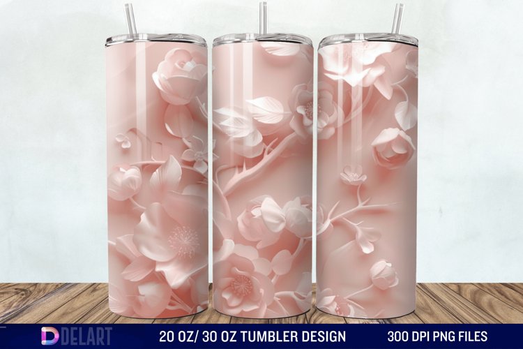 3D Floral Tumbler Wrap example image 1
