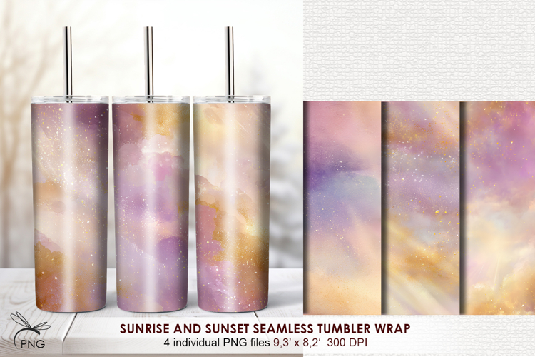 Sunrises and sunsets Tumbler Wrap - 4 Variations