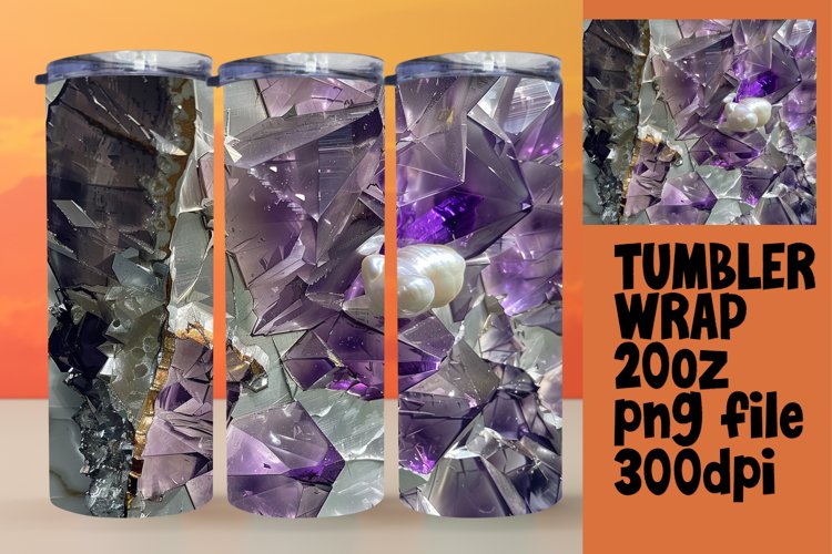 Geode Agate Pattern Tumbler Wrap Collection example image 1
