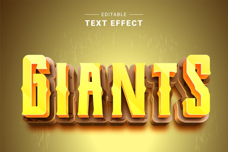 Editable Text Effect for Illustrator. Vector Graphic styles example image 1