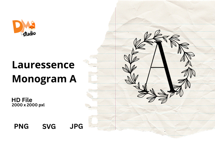 Floral Monogram Letter Svg Image 5