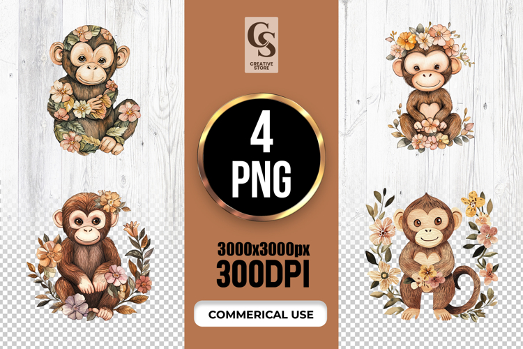 Cute Monkey Clipart Image 3