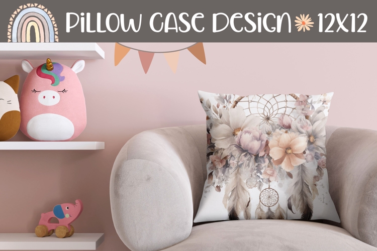 Watercolor Dreamcatcher Pillow, Dream Catcher Pillowcase