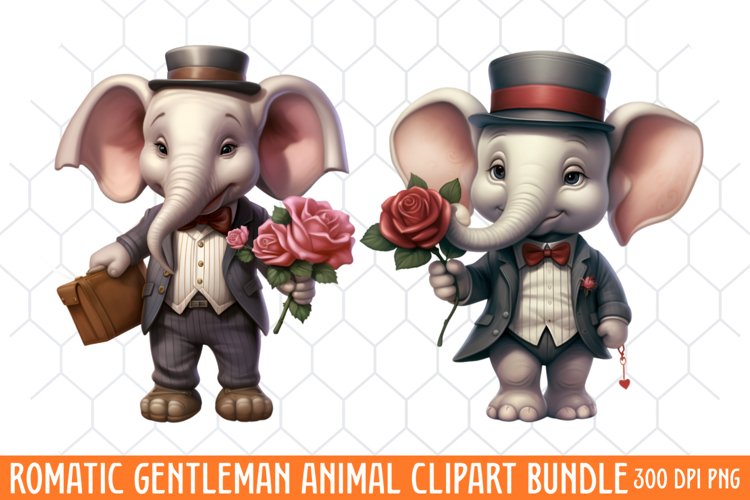 Romatic Gentleman Animal clipart