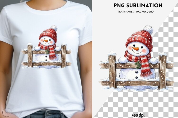 Christmas peeking character png design for T-shirts example image 1