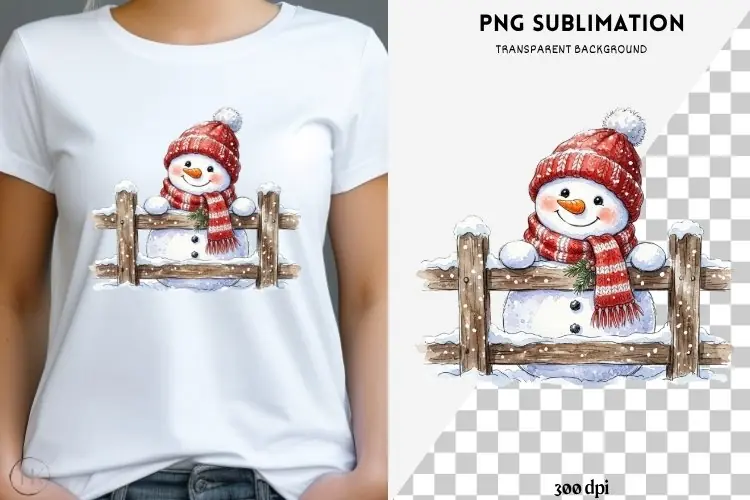 Christmas peeking character png design for T-shirts