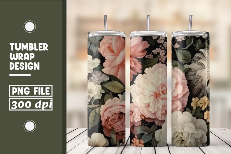 Colorful Flower Tumbler Warp Design