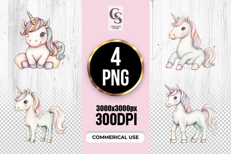 Cute Unicorn Clipart Image 20