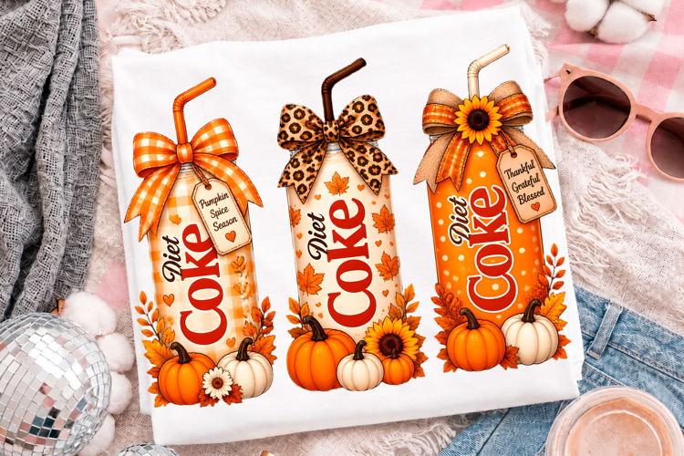 Pumpkin Spice Coke Fall Drink Tumbler Halloween Design