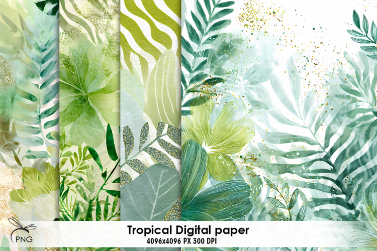 Tropical design digital paper