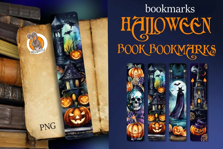 bookmarks for books, halloween