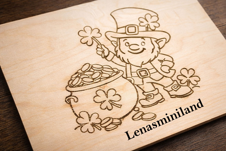 St. Patrick’s leprechaun laser cut engraving digital downloa