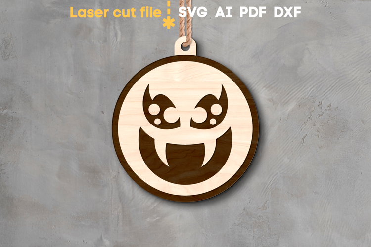 Halloween Ornament SVG laser cut file for Glowforge