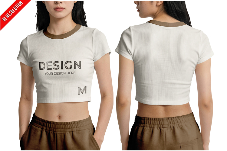 Womens Cropped T-shirt Baby Tee