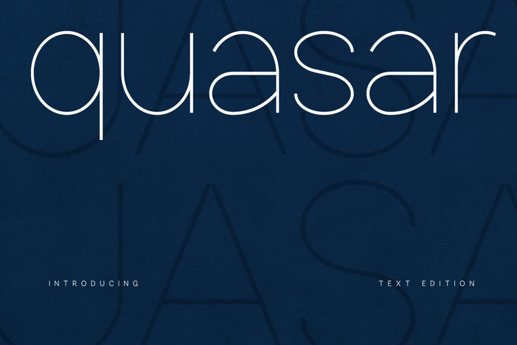 Quasar Ultra Light Geometric Sans Serif Font