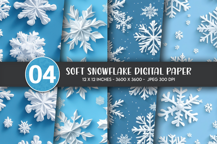 Soft Snowflake Digital Paper