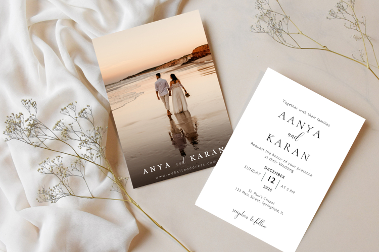 Classic Wedding Invitation Template for Canva | Elegant