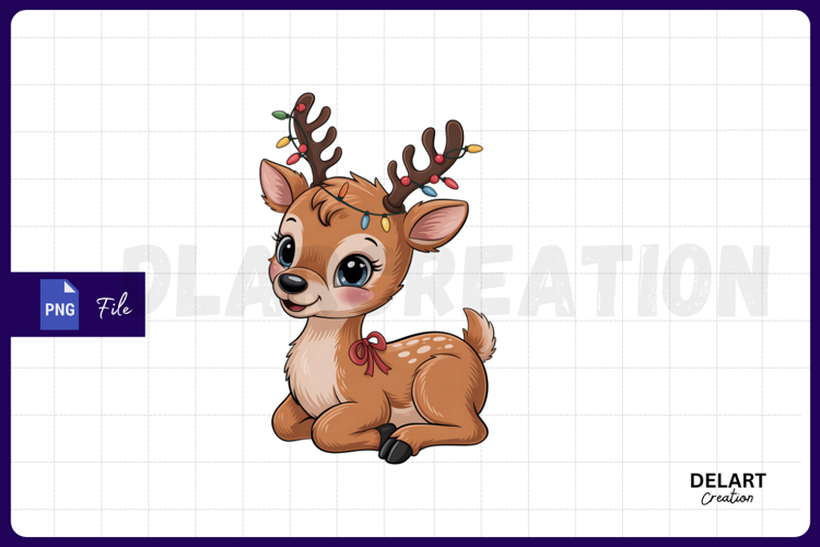 Cute Reindeer Clipart Image 16