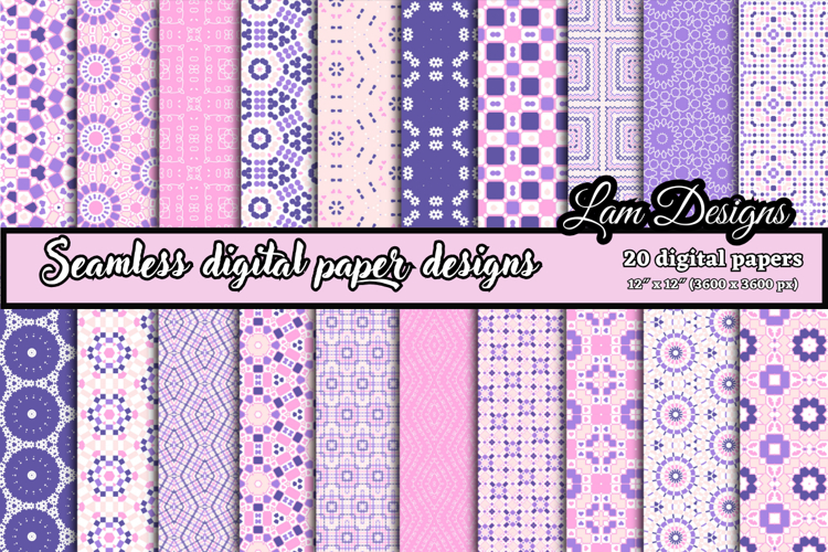 Geometric Seamless digital papers, Seamless pattern