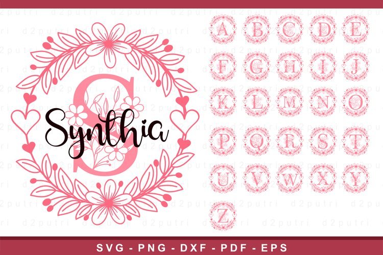 Split Alphabet Monogram Font Letters SVG, Keychain SVG example image 1