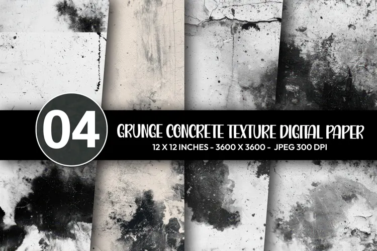 Grunge Concrete Texture Digital Paper