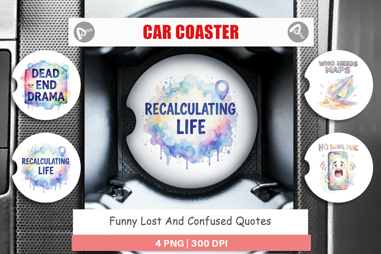Lost And Confused Quotes Car Coaster