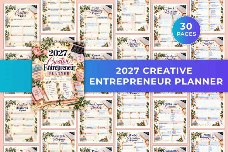 2027 Creative Entrepreneur Planner Kdp interiors