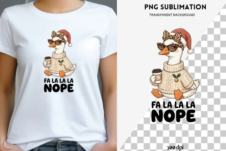 Funny Christmas animal quote png design for T-shirts