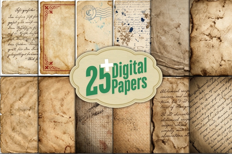 Vintage Ephemera Digital Paper