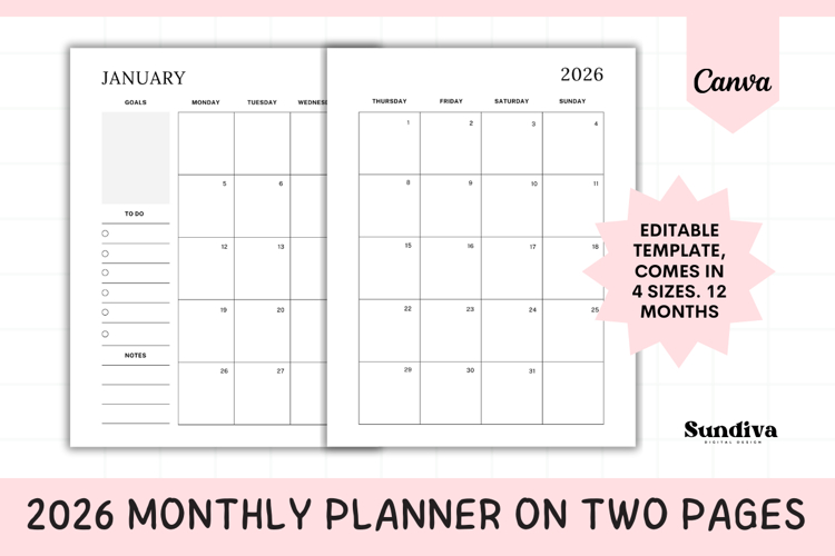 Monthly Planner Printable Image 9
