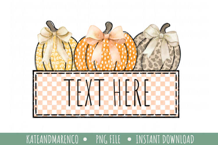 Customizable Fall PNG | Pumpkin Name Plate PNG | Kids PNG