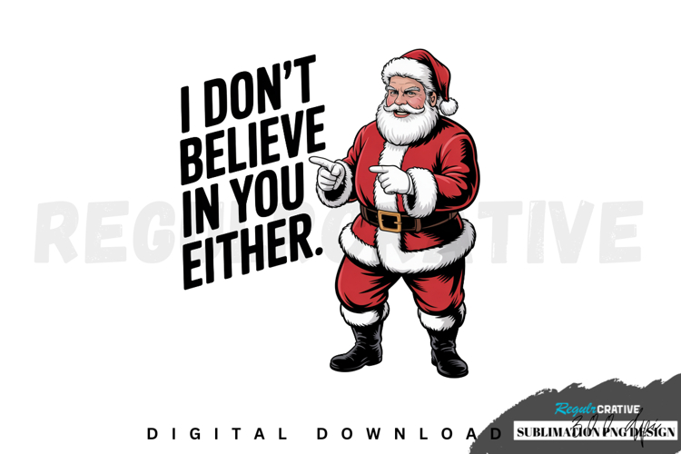 Funny Santa Claus Design, Retro Christmas Sublimation PNG