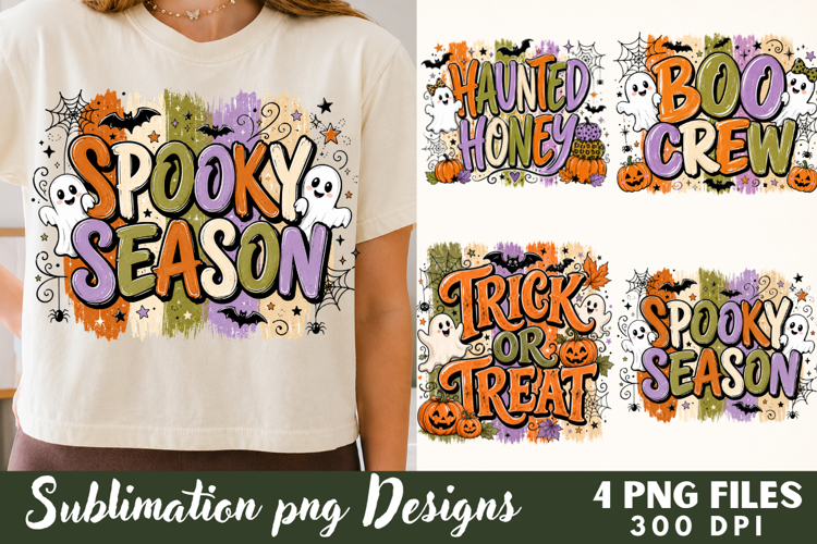 Spooky Season Halloween Sublimation PNG, Boo Crew