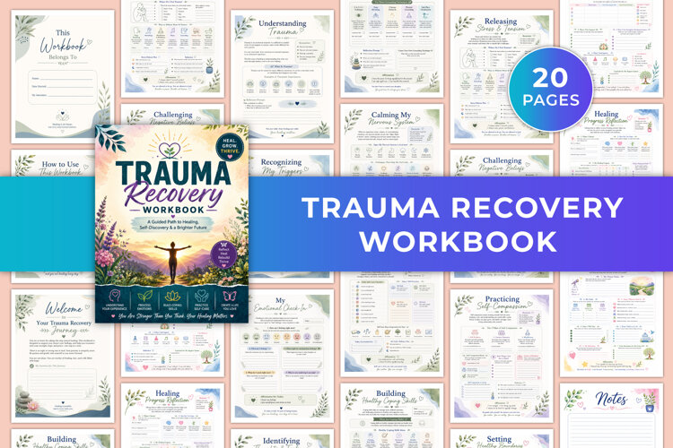 Trauma Recovery Workbook | Healing, Self-Discovery example image 1