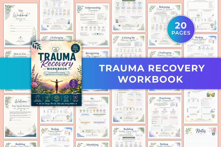 Trauma Recovery Workbook | Healing, Self-Discovery