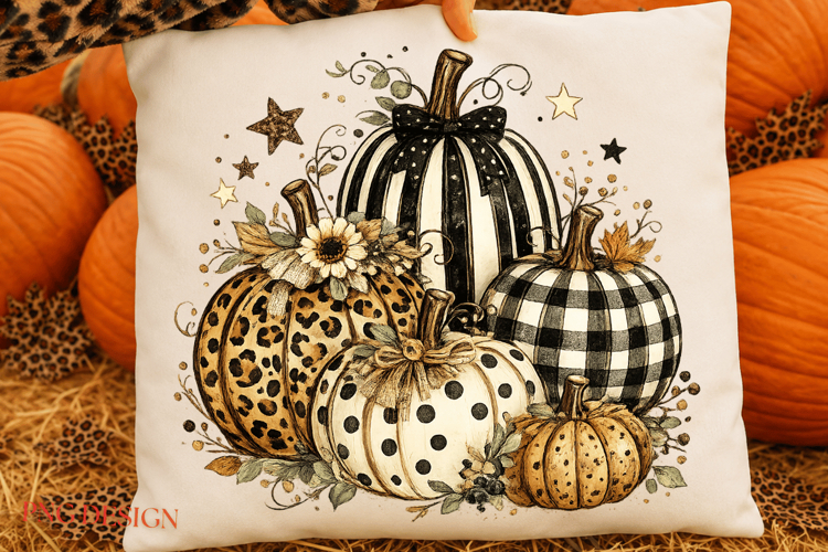 leopard print png,farmhouse fall png,rustic pumpkin png