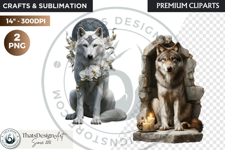 Watercolor Mystic Wols Fantasy Clipart PNG Graphics