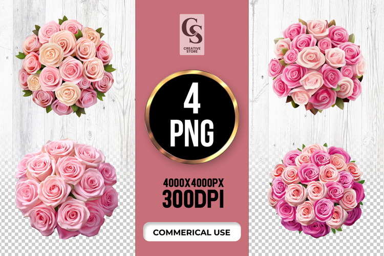 Pink Rose Clipart