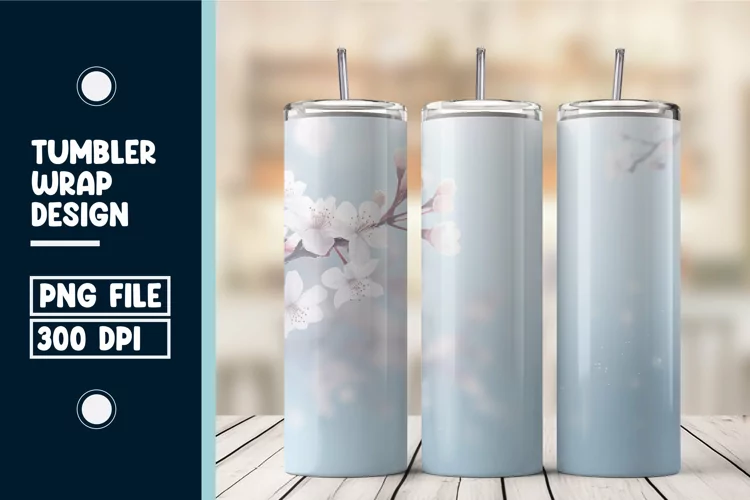 Flower Tumbler Wrap Design