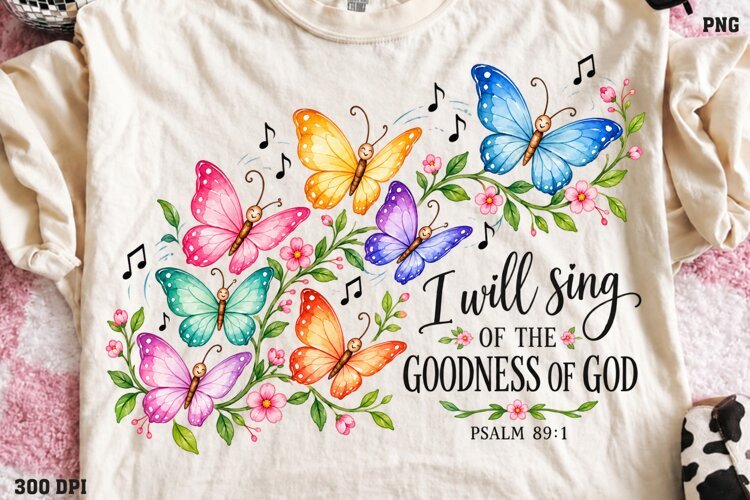 Christian Hope Shirt Design PNG, His Grace Renews My Tomorro example image 1