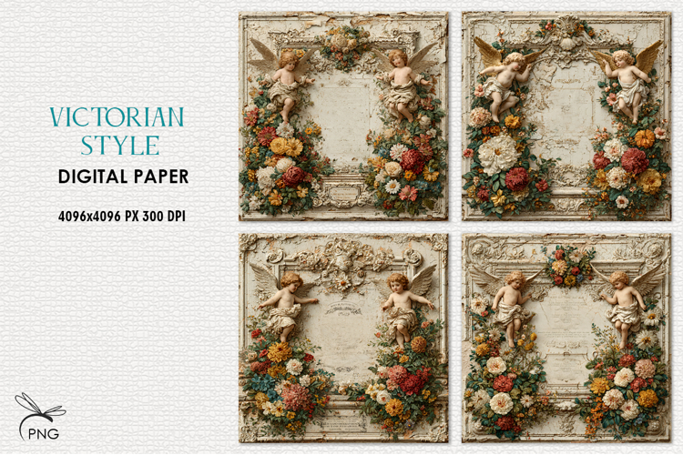 Victorian style digital paper, background clipart