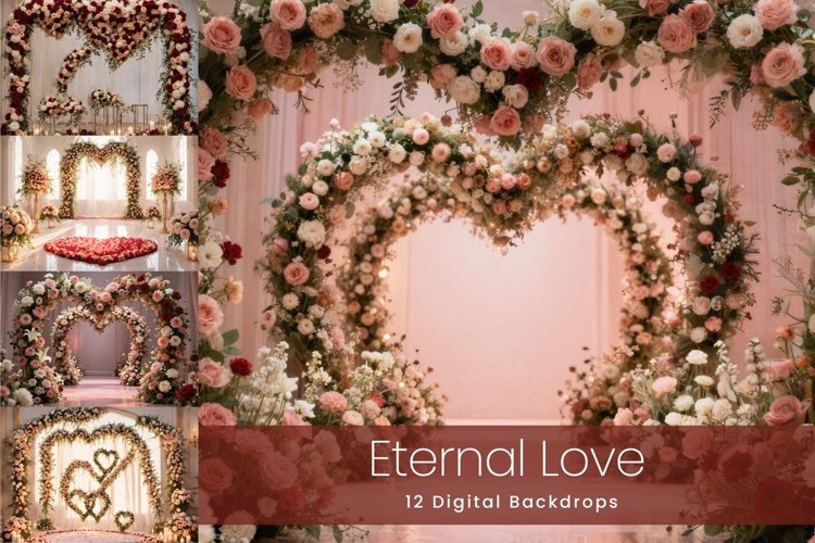 12 Eternal Love Wedding Backdrops