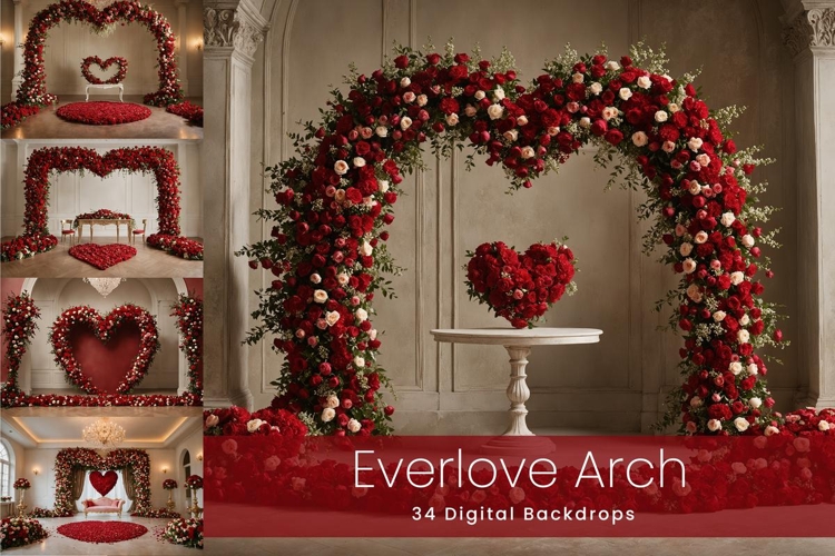 34 Everlove Arch Digital Backdrops