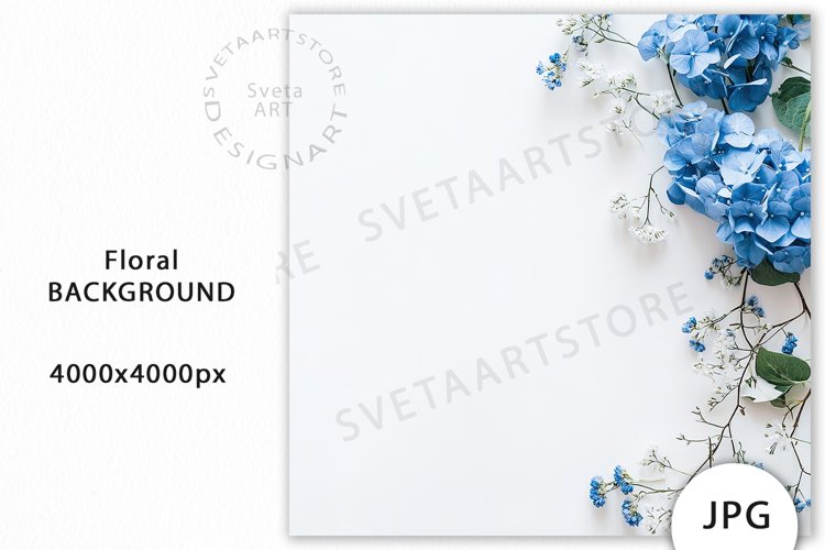 Blue Flowers Clipart Image 15