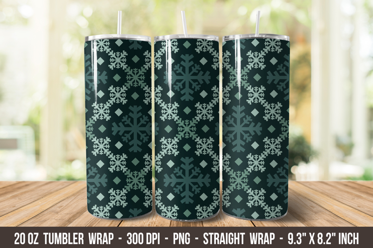 Snowflakes Tumbler Wrap | 20 oz Tumbler Wrap