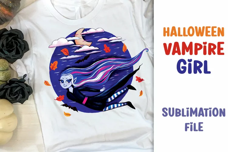 Halloween Vampire Girl | Sublimation Design