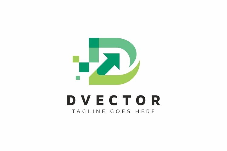 D vector Digital Crypto Logo example image 1